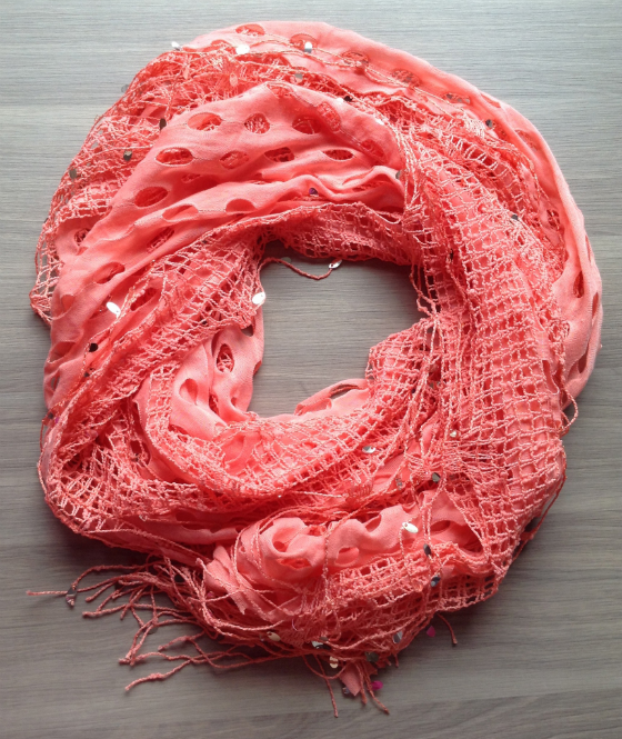 Wantable Accessories Subscription Box Review - May 2014 Peach Scarf