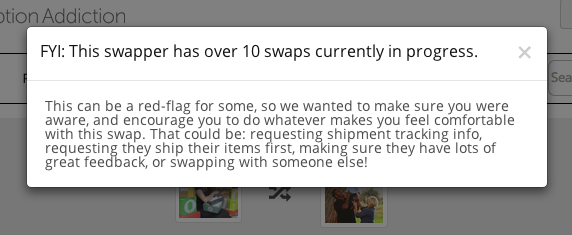 Swap Site Messaging
