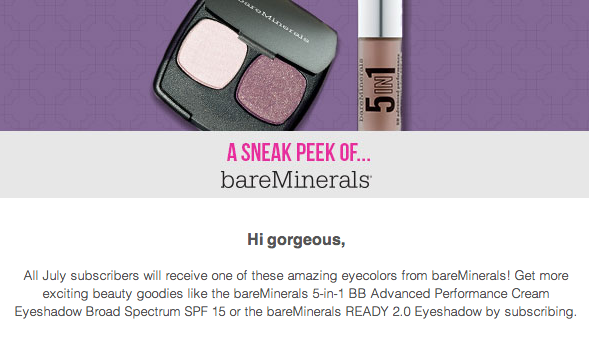 Ipsy July 2014 Spoiler