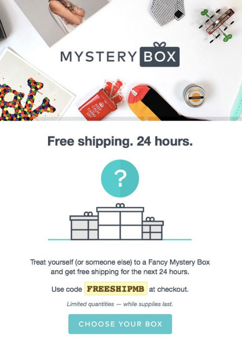 Free Shipping on Fancy Mystery Boxes!