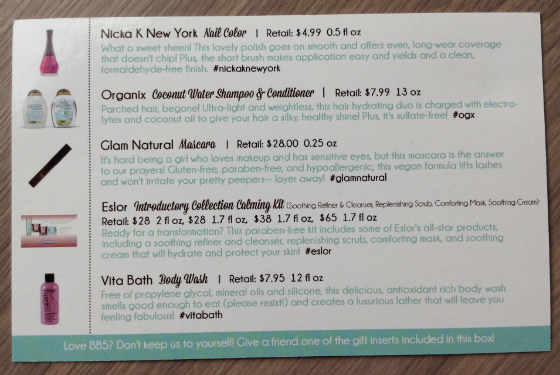 Beauty Box 5 Review & Free Box Coupon - June 2014 Info