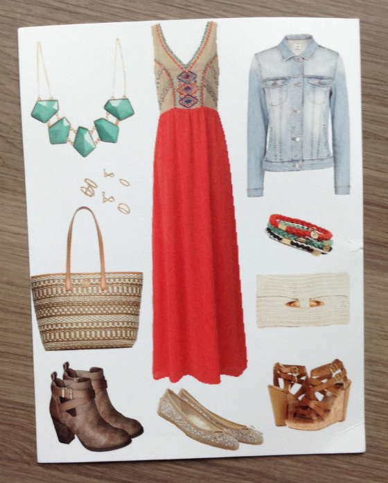 Cypress & Fifth Clothing Subscription Box Review - June 2014 Card