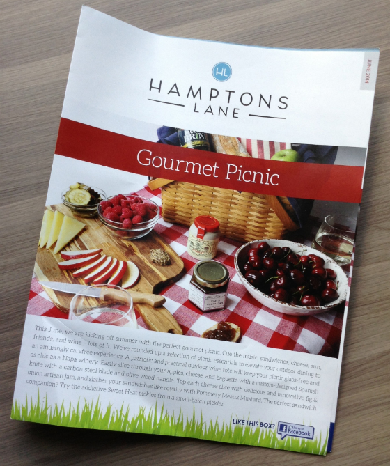 Hamptons Lane Subscription Box Review - June 2014 Sheet
