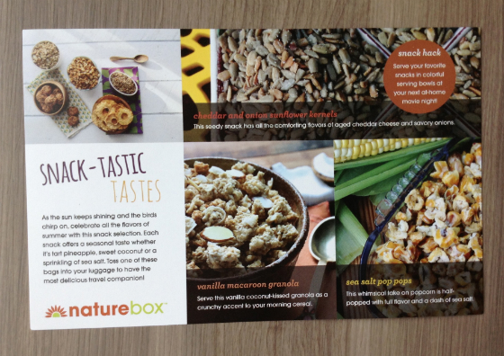 Nature Box Review & 50% Off Coupon - July 2014 Info