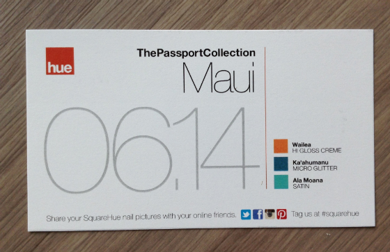 Square Hue Nail Polish Subscription Box Review - June 2014 Card