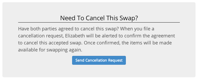 Swap Site Updates - Canceling A Swap