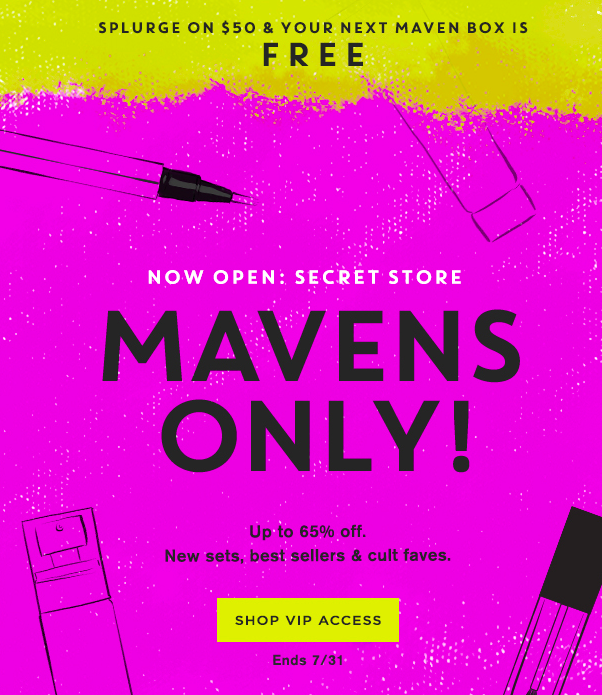 Julep Secret Store Open! Spend $50 Get Your Next Maven Box Free