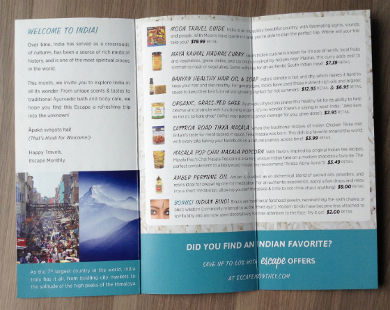 Escape Monthly Subscription Box Review - July 2014 Info