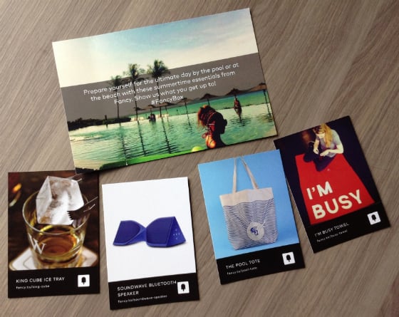 Fancy Box Subscription Review – July 2014 Cards