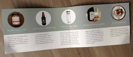 Fancy Food Subscription Box Review – July 2014 Card