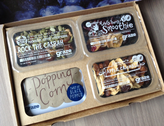 Graze Healthy Snack Subscription Box Review - July 2014 Snacks