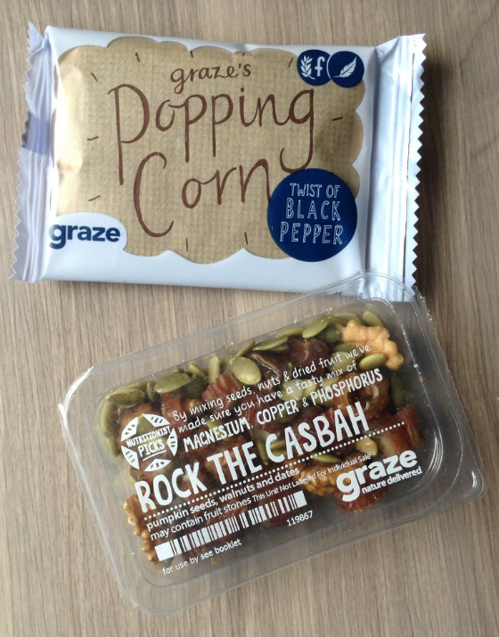 Graze Healthy Snack Subscription Box Review - July 2014 Popcorn