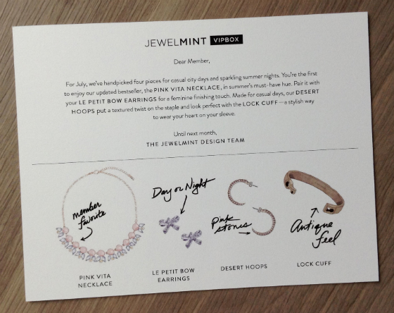 JewelMint VIPBox Subscription Box Review – July 2014 Info