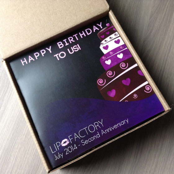 Lip Factory Beauty Subscription Box Review – July 2014 Birthday