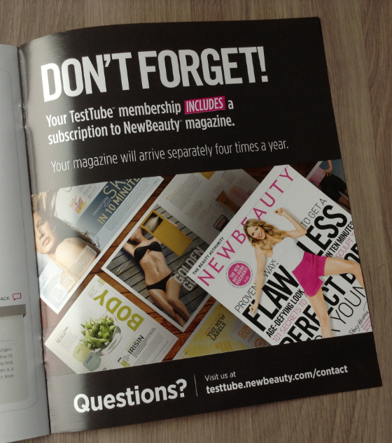 New Beauty Test Tube Subscription Box Review - July 2014 Magazine