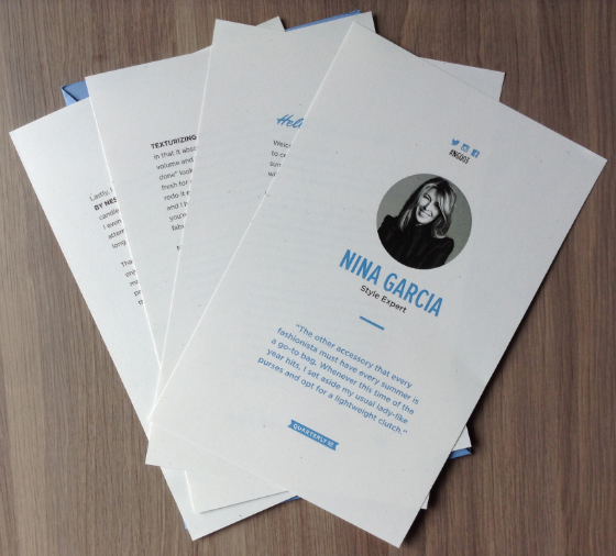 Nina Garcia Quarterly Subscription Box Review #NGQ03 Letter