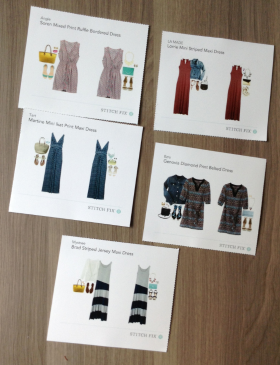 Stitch Fix Subscription Review - July 2014 Cards