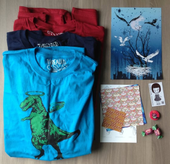 Threaded Canvas T-Shirt Subscription Box Review – July 2014 Items
