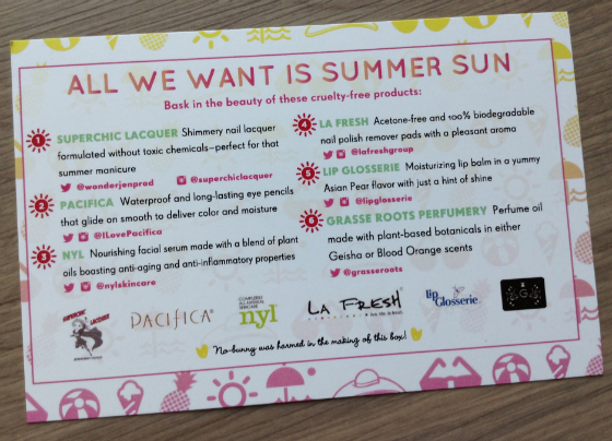 Vegan Cuts Beauty Box Subscription Review - June 2014 Info