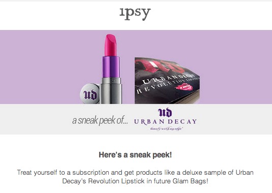 Ipsy September 2014 Spoilers! Urban Decay
