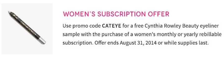 New Birchbox Subscription Coupon - Free Eyeliner