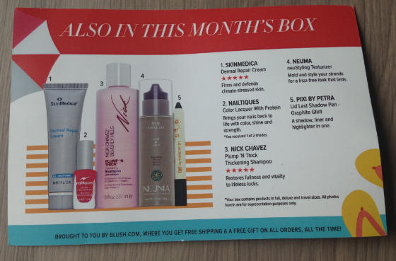 Blush Mystery Beauty Box Review - August 2014 Info