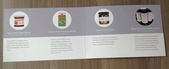 Fancy Food Subscription Box Review - August 2014 Card Pizza