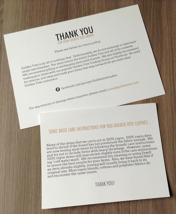 Golden Tote Review - August 2014 Info