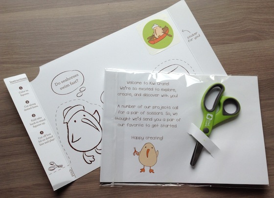 Kiwi Crate Review & 50% Off Coupon Code - August 2014 Scissors