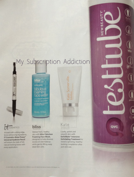 August 2014 QVC New Beauty Test Tube Sneak Peek