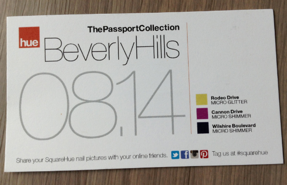 Square Hue Nail Polish Subscription Box Review – August 2014 Beverly Hills