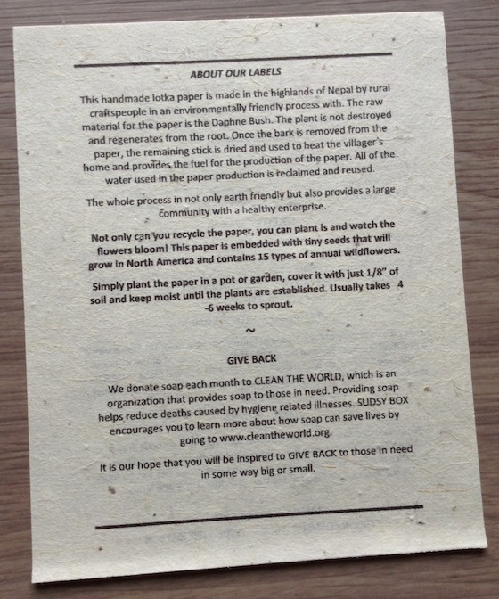 Sudsy Box Subscription Review - August 2014 Note