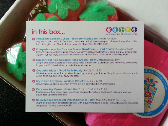 The Boodle Box Subscription Box Review - August 2014 Card