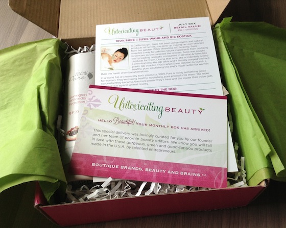Untoxicating Beauty Box Subscription Review – July 2014 First Look