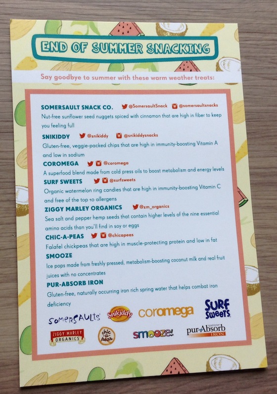 Vegan Cuts Snack Box Subscription Review - August 2014 Info