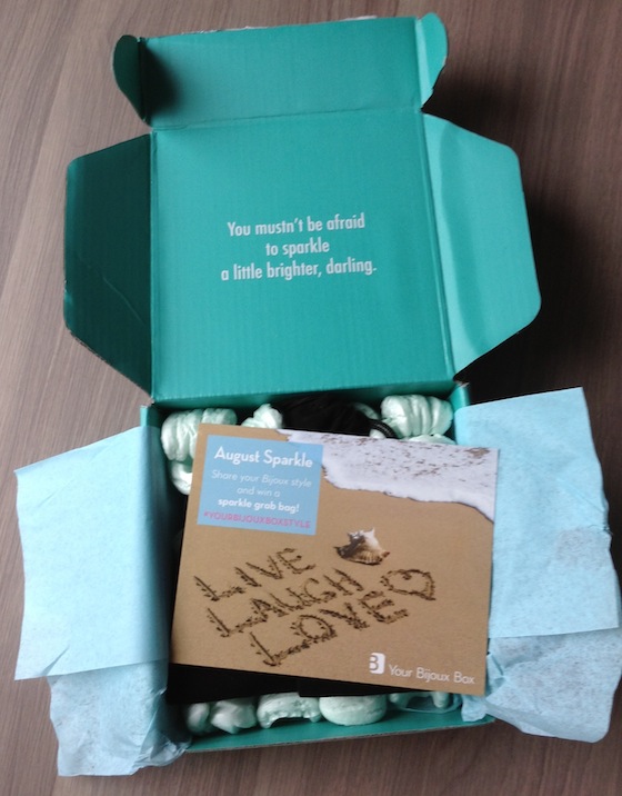 Your Bijoux Box Jewelry Subscription Box Review – August 2014 Box