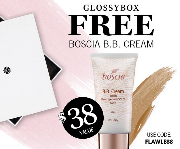 New GlossyBox GWP Coupon Code - Free $38 Boscia BB Cream