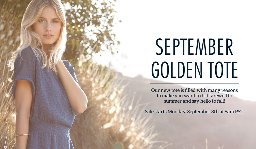 Reminder - Golden Tote on Sale at Noon EST Today
