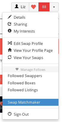 Swap Matchmaker Drop Down