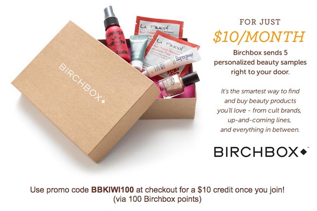 Birchbox Bonus Credit with Subscription!