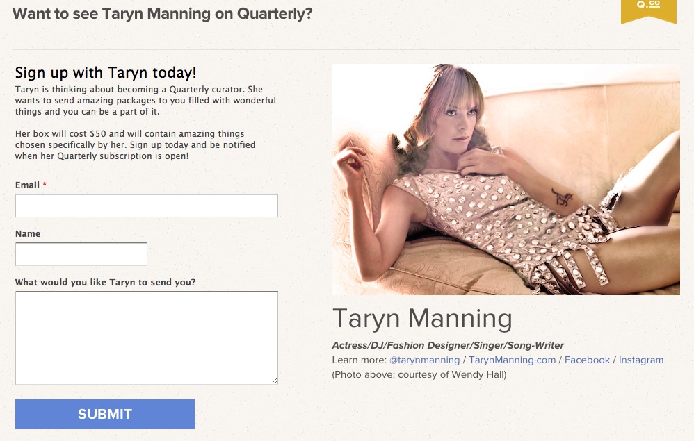 Tayrn Manning Quarterly Box