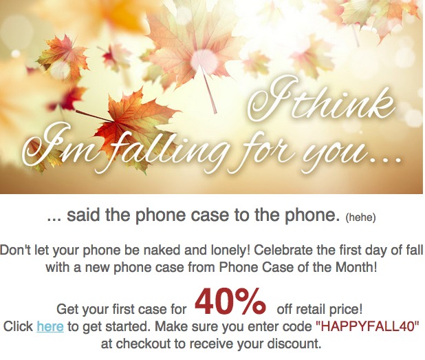 40% Off Your First Phone Case of the Month!