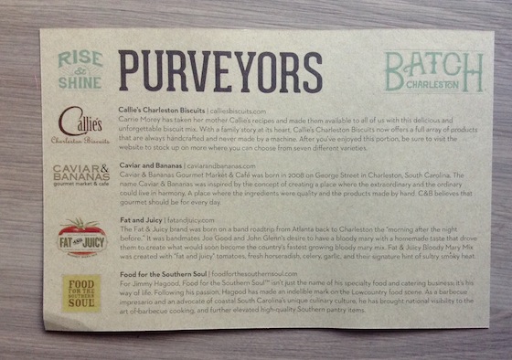 Batch Charleston Subscription Box Review - Sept 2014 Info
