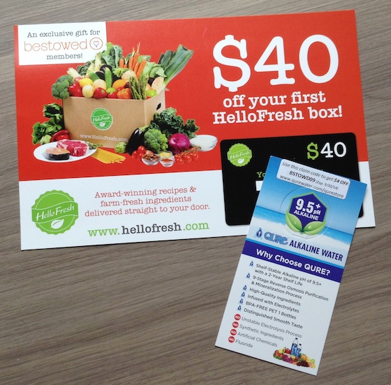 Bestowed Subscription Box Review & Coupon - September 2014 Card