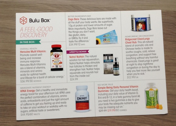 Bulu Box Subscription Box Review & 50% Off Coupon - Sept 2014 Info