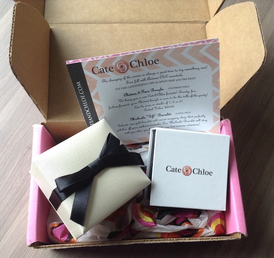 Cate & Chloe Jewelry Subscription Box Review – September 2014 Items