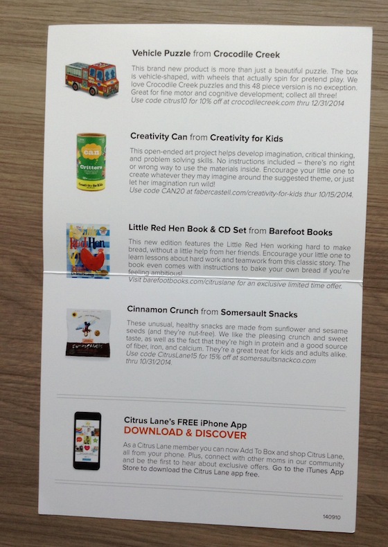 Citrus Lane Review & Coupon Code – September 2014 Info
