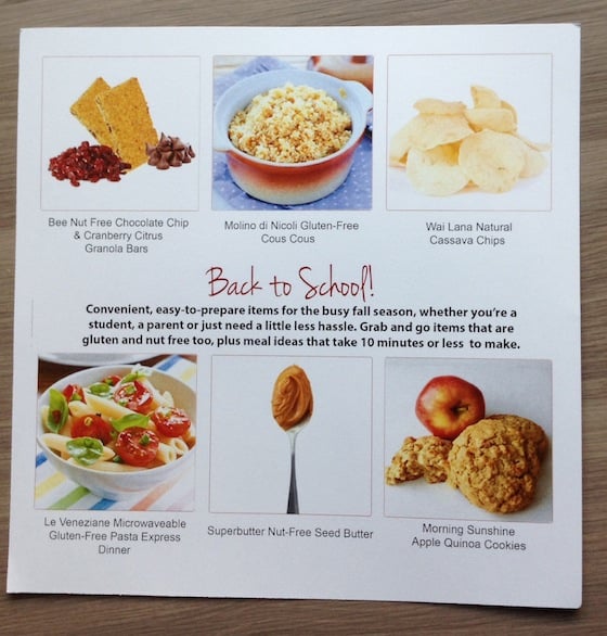 Cuisine Cube Gluten Free Subscription Box Review Card