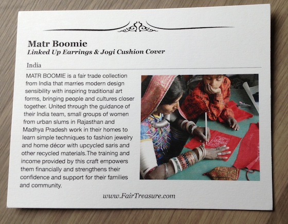 Fair Treasure Subscription Box Review - September 2014 Info