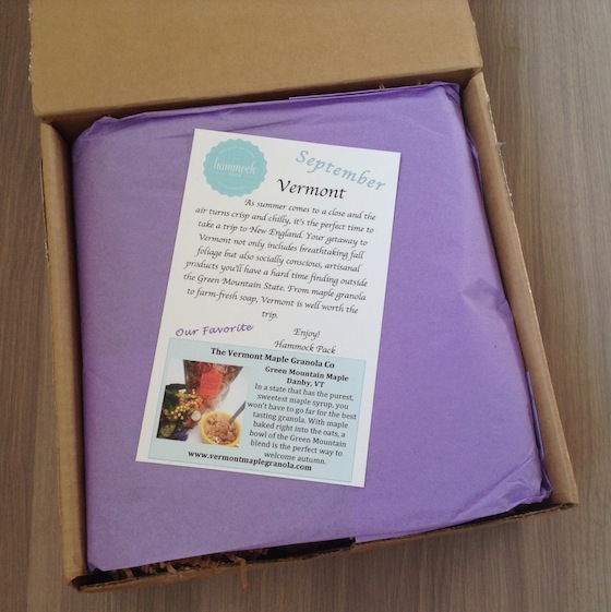 Hammock Pack Subscription Box Review – Sept 2014 Box